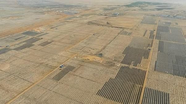 Drone Aerial Overview of Utility Solar Park Project